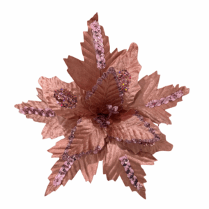 Poinsettia Lobada Oro Rosa 54*49cm