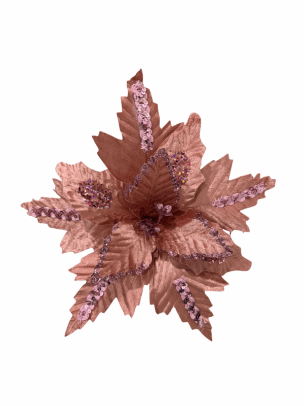 Poinsettia Lobada Oro Rosa 54*49cm