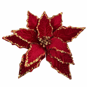 Poinsettia Gamuzada Borde Esc 30*45cm