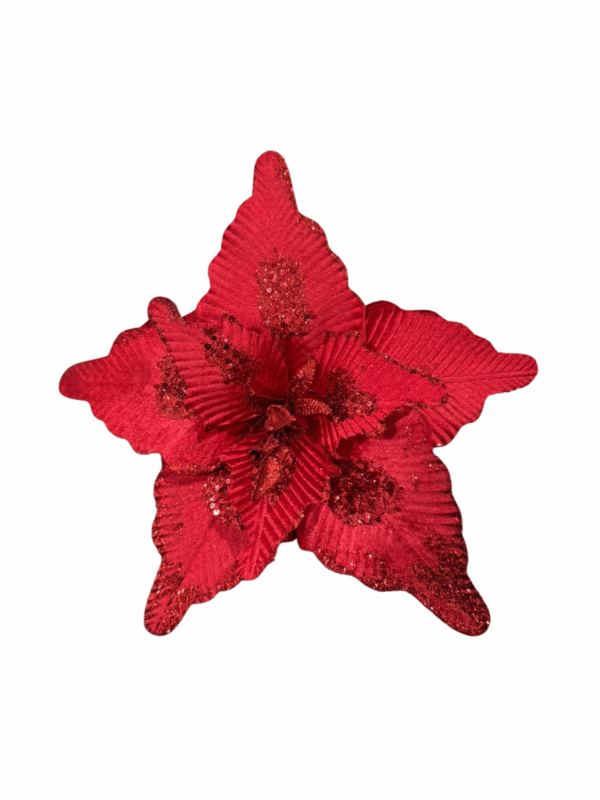 Poinsettia Rojo Centro De Petalos Esc 32*20cm