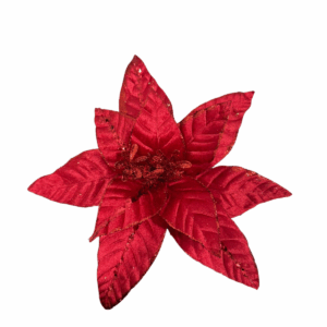 Poinsettia Rojo Linea Escarcha Hoja 38*36