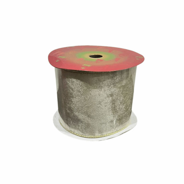 Cinta Gamuzada Dorada Borde Brillante Dor 10cmx10yd