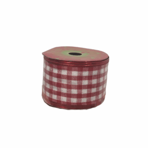 Cinta Yute Cuadros Rojo/Blanco 9,1mts*6,3cm