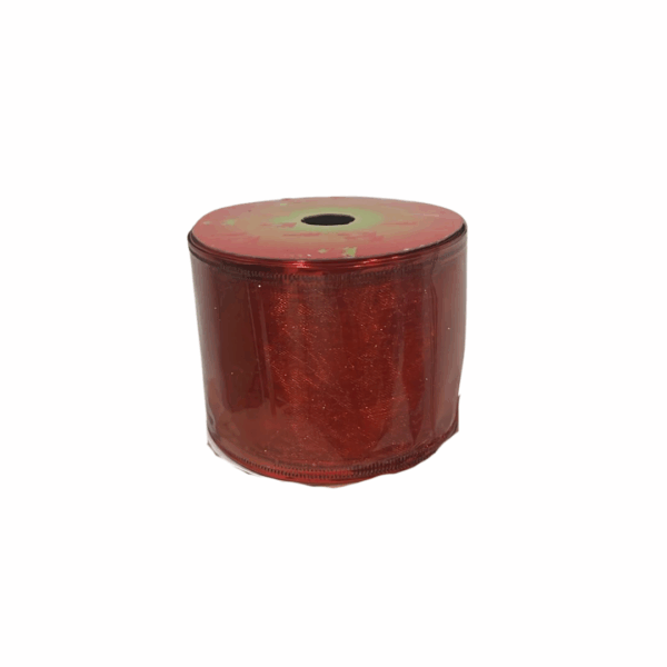Cinta Velo Rojo Lineas Diag Con Puntos 9,1mts*6,3cm