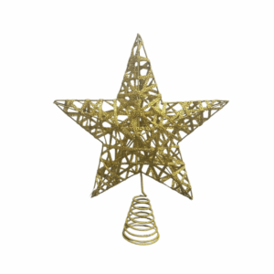 Estrella Dorada Para Punta De Arbol 25x30cm