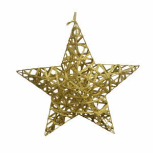 Estrella Tejida Dorada 30cm