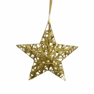 Estrella Tejida Dorada 25cm