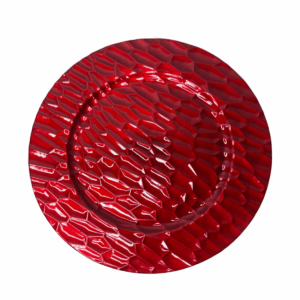 Plato Fondo Decorado Rojo 33cm