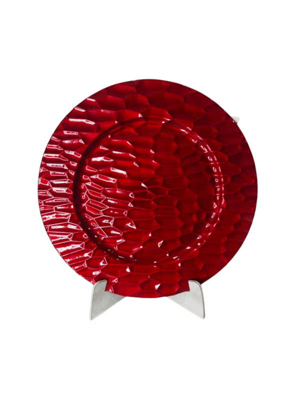 Plato Fondo Decorado Rojo 33cm - Image 2