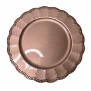 Plato Bordes Redondeados Oro Rosa 33cm