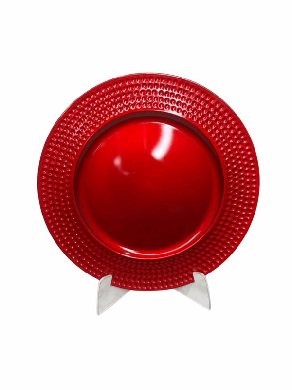 Plato Borde Huella Circular Rojo 33*33*2 - Image 2