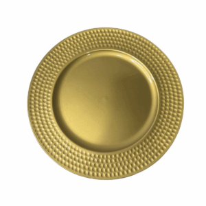 Plato Borde Huella Circular Dorado 33*33*2