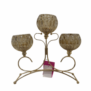 Candelabro X 3 Dorado 31.5*10.5*31.5cm