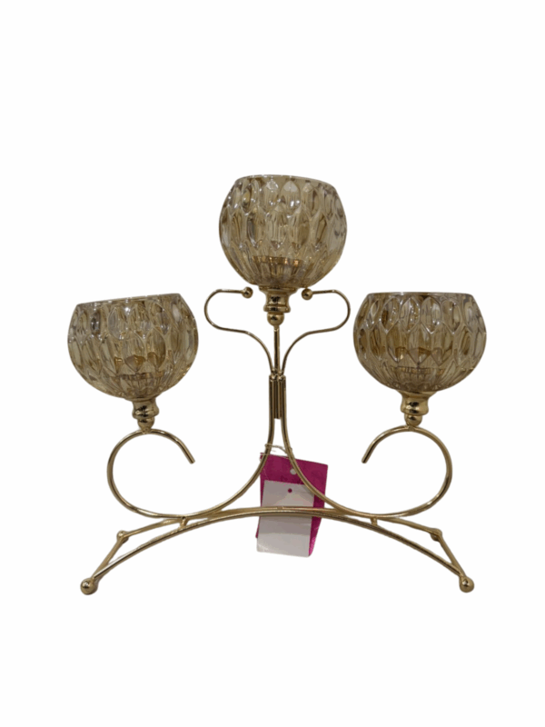 Candelabro X 3 Dorado 31.5*10.5*31.5cm