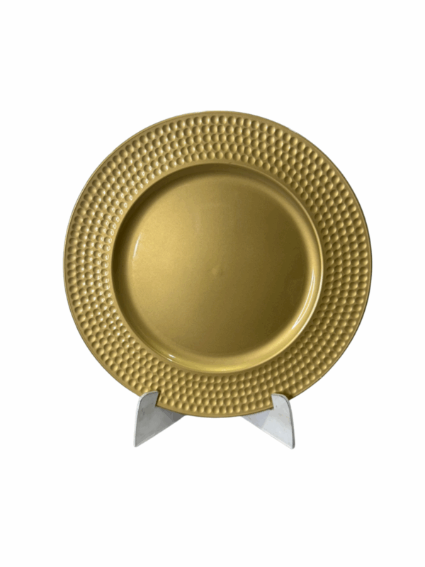 Plato Borde Huella Circular Dorado 33*33*2 - Image 2