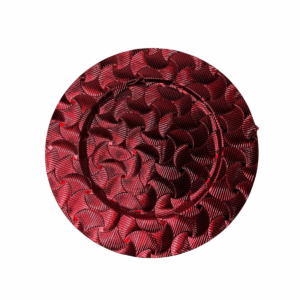Plato Conchas Entre Lineas Rojo 32.8*32.8*1.7