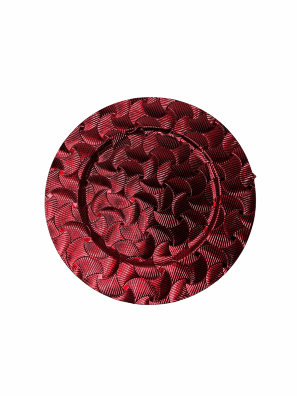 Plato Conchas Entre Lineas Rojo 32.8*32.8*1.7