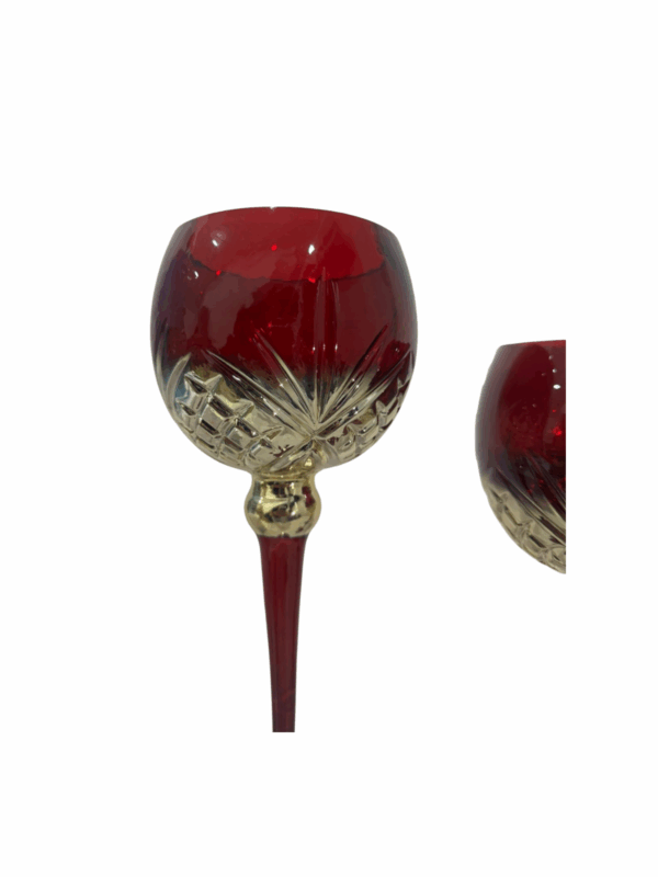 Set X 3 Copas Hoja Rojo/Dorado - Image 3
