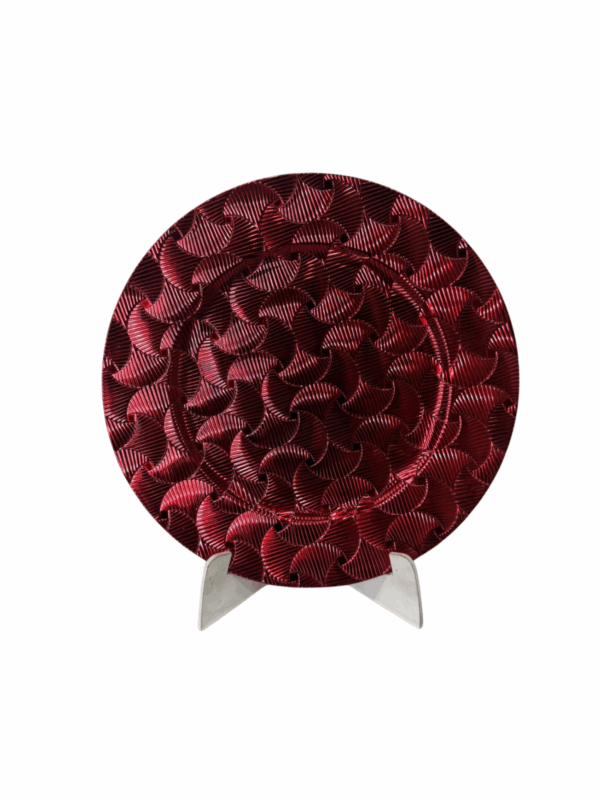 Plato Conchas Entre Lineas Rojo 32.8*32.8*1.7 - Image 2