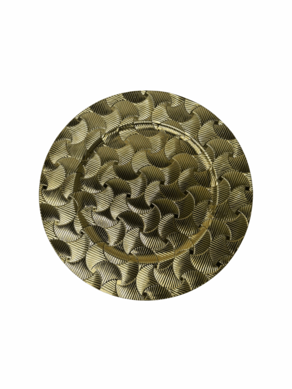 Plato Conchas Entre Lineas Dorado 32.8*32.8*1.7