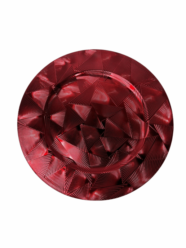 Plato Triangulos 3d Plata 33*33*1.5
