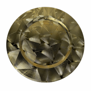 Plato Triangulos 3d Dorado 33*33*1.5