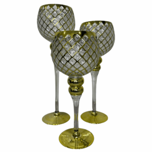 Set X 3 Rombo Dorado/Trasparentes