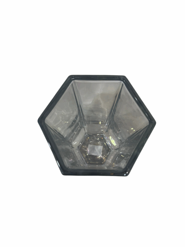 Jarron De Cristal Octagonal 14*28cm - Image 2
