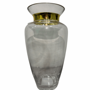 Jarron Cantaro De Cristal Con Adorno Dorado 20*20*36