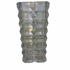 Jarron De Crital Cuadrado Estilo Geoemtrico 12*12*24cm