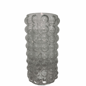 Jarron De Vidrio Textura Circular 16*16*28cm