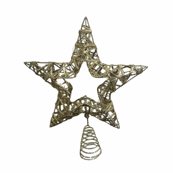 Estrella Punta De Arbol Dorado 25cm