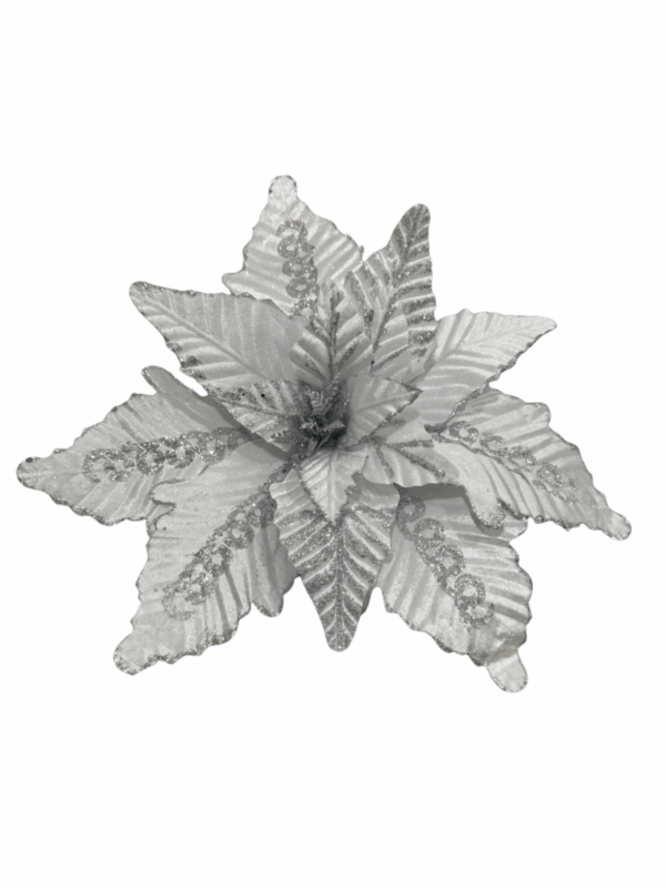 Poinsettia Lineas Blanca 55*51cm