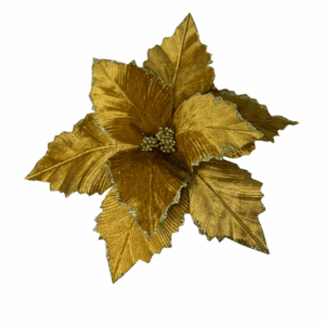 Poinsettia  Champaña Gamuzada Borde Esc 45*40cm