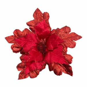 Flor De 25 Cm  Roja Textura Combinada