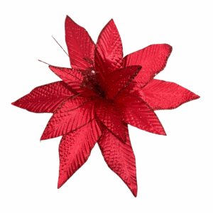 Poinsettia  Rojo Petalos En Punta Borde Esc 44*40cm