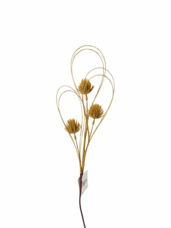 Follaje Corazon Esc Dorado 47cm