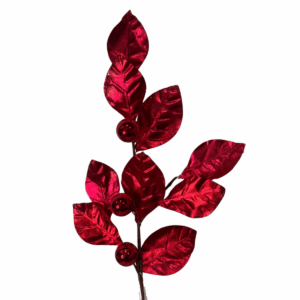 Follaje Hojas Rojo 77cm