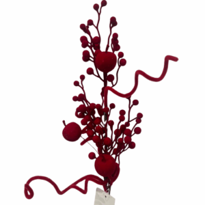 Follaje Gamuzado Frutal Rojo 56cm