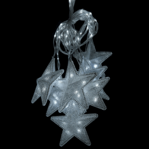 Led 136l Cortina De La Puerta Con Estrella  3 Metros Con Hembra Blanco