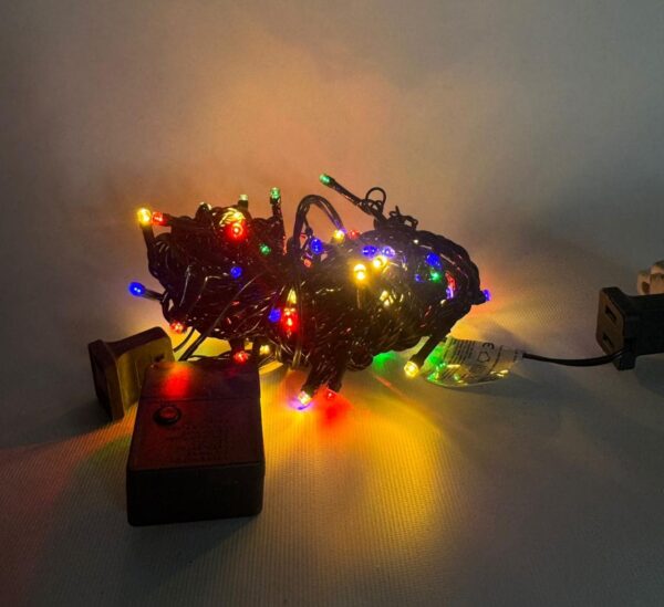 Led 100l Linea Cable Verde 7 Metros Con Hembra Cajeta Multicolor