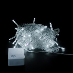 Led 100l Linea Cable Transparente 7 Metros Con Hembra Cajeta Blanco