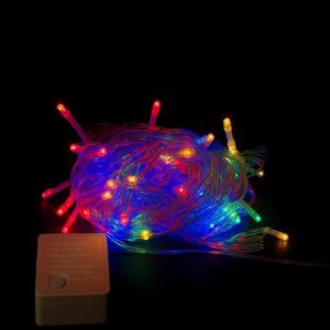 Led 100l Linea Cable Transparente 7 Metros Con Hembra Cajeta Multicolor