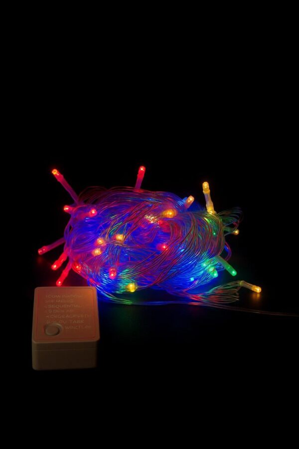 Led 100l Linea Cable Transparente 7 Metros Con Hembra Cajeta Multicolor