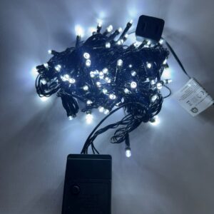 Led 100l Linea Cable Verde 7 Metros Con Hembra Cajeta Blanco
