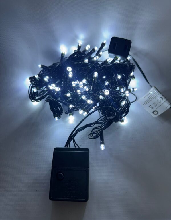 Led 100l Linea Cable Verde 7 Metros Con Hembra Cajeta Blanco