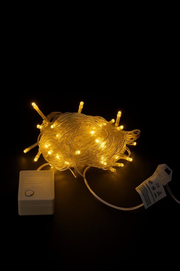 Led 200l Linea Cable Transparente 13 Metros  Caja Calido