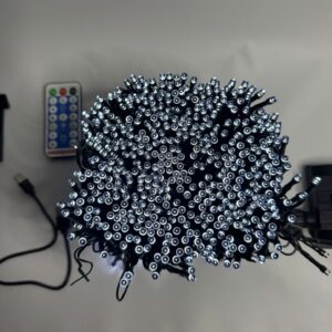 Led 1000l Linea  100 Metros Con Bateria De Energia Solar Blanco