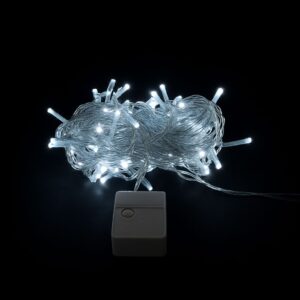 Led 200l Cortina 8 Func Cable Transparente 6*0.45metros Con Hembra Blanco
