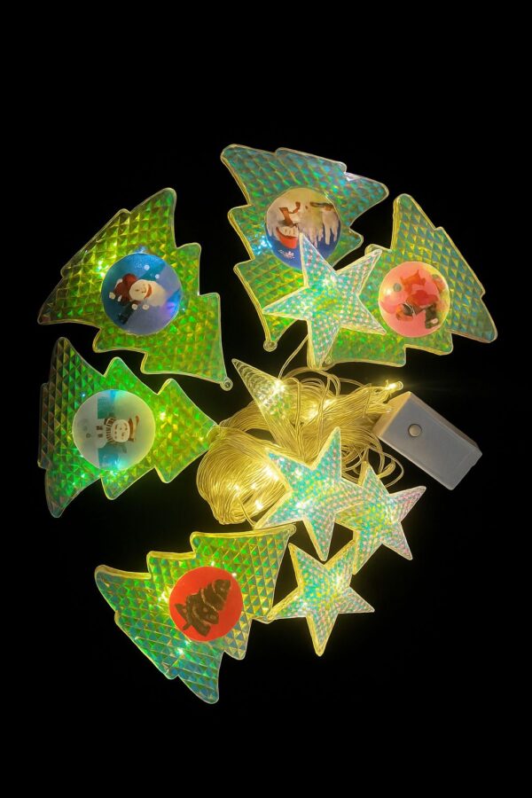 Led 95l Cortina Con Estrella Y Arbol Calido 3*0,8mts Ref:E95l-Aww